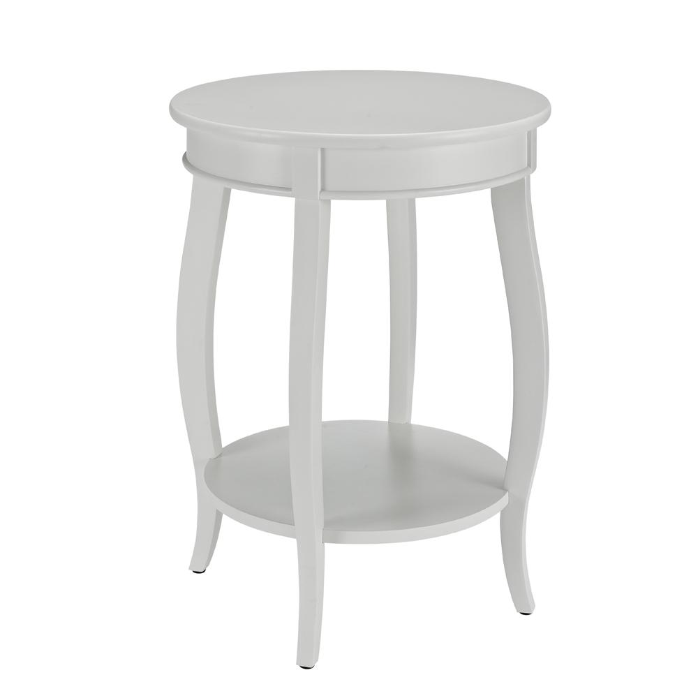White Round Table with Shelf. Picture 5