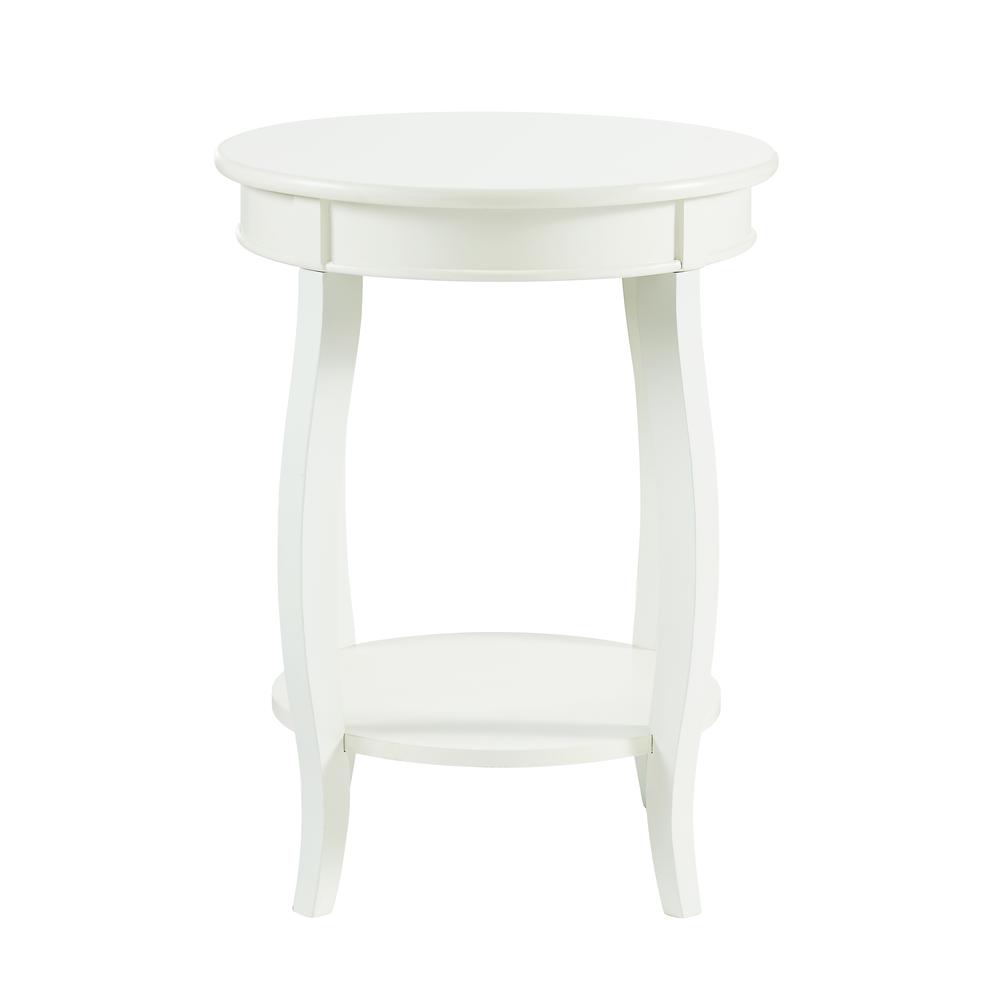 White Round Table with Shelf. Picture 2