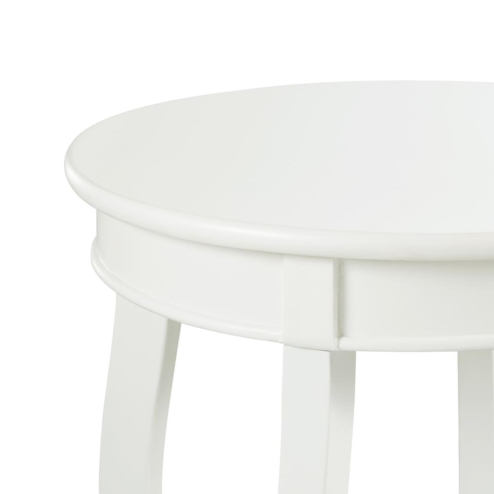 White Round Table with Shelf. Picture 3