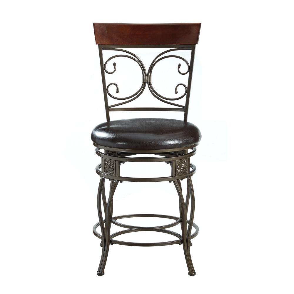 Big and Tall Back to Back Scroll Counter Stool. Picture 1