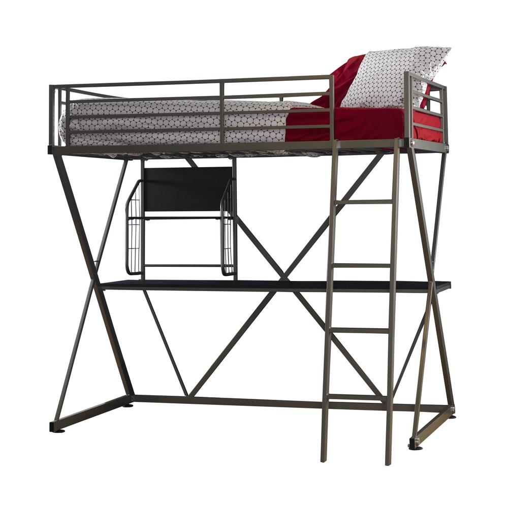 Pewter Student Loft bed. Picture 1