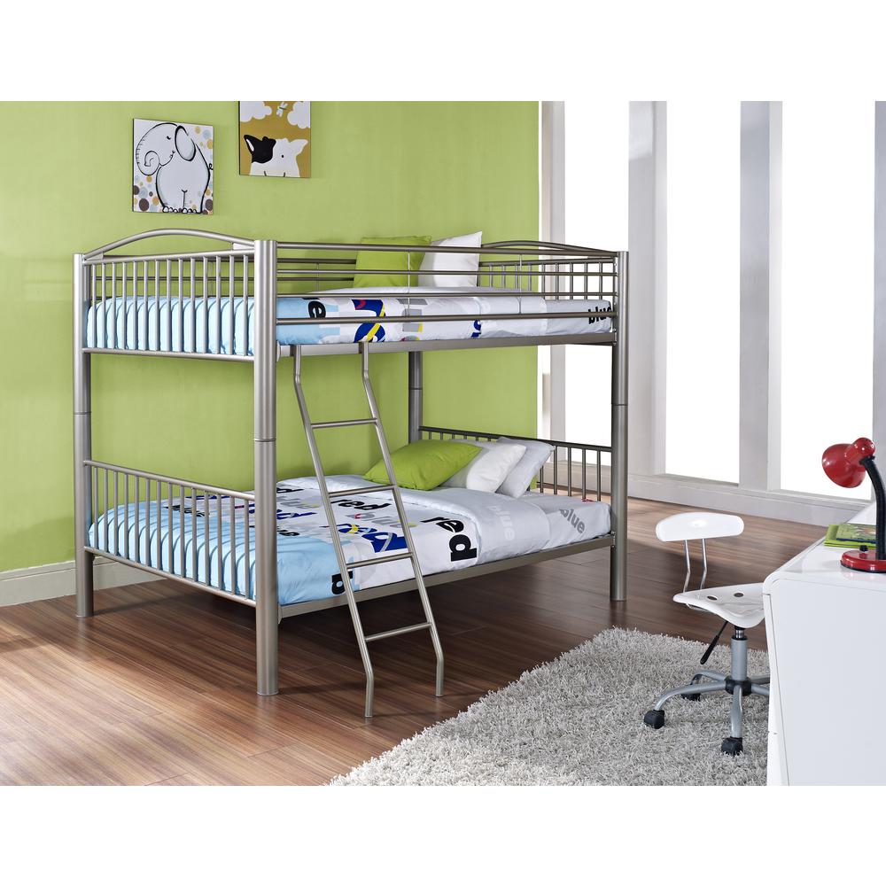 Heavy Metal Pewter Full Over Full Bunk Bed. Picture 4