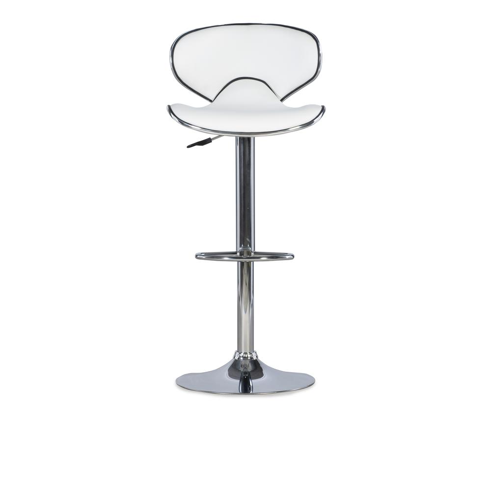 White Adjustable Barstool. The main picture.