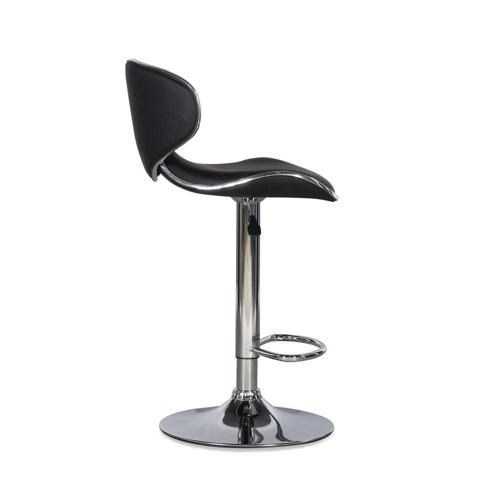 Chrome and Black PU Barstool. Picture 7