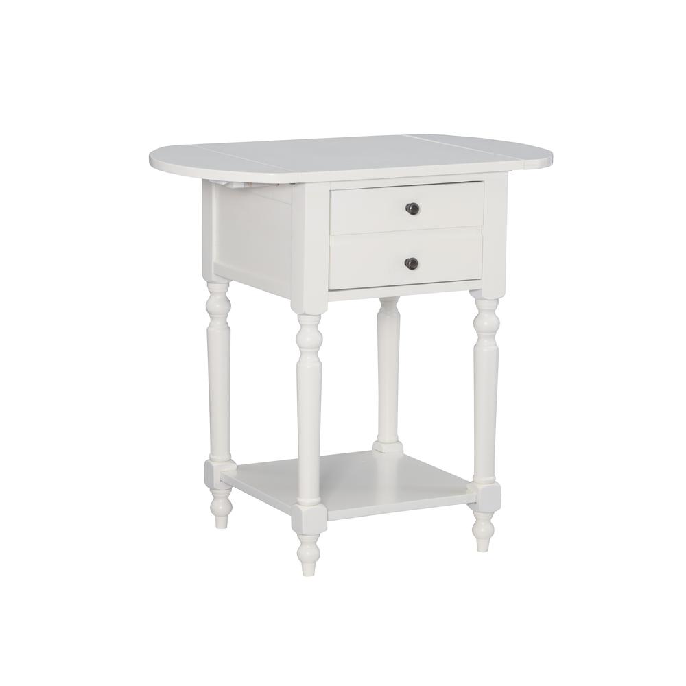 Shiloh White Table with Dropleaf. Picture 6