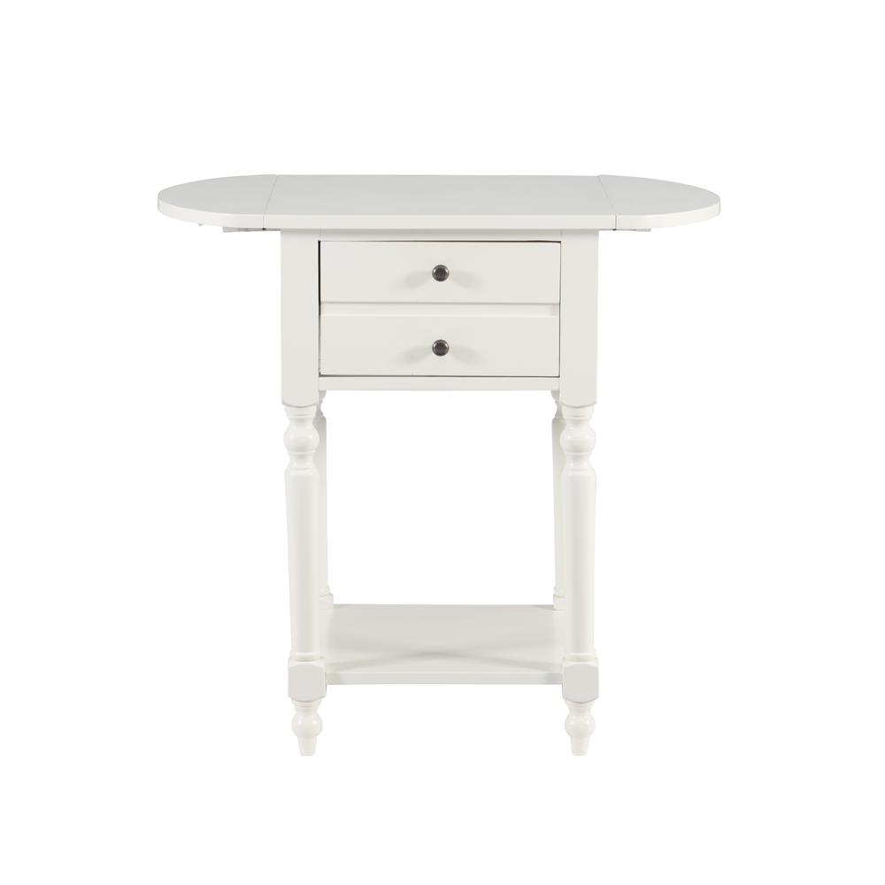Shiloh White Table with Dropleaf. Picture 7