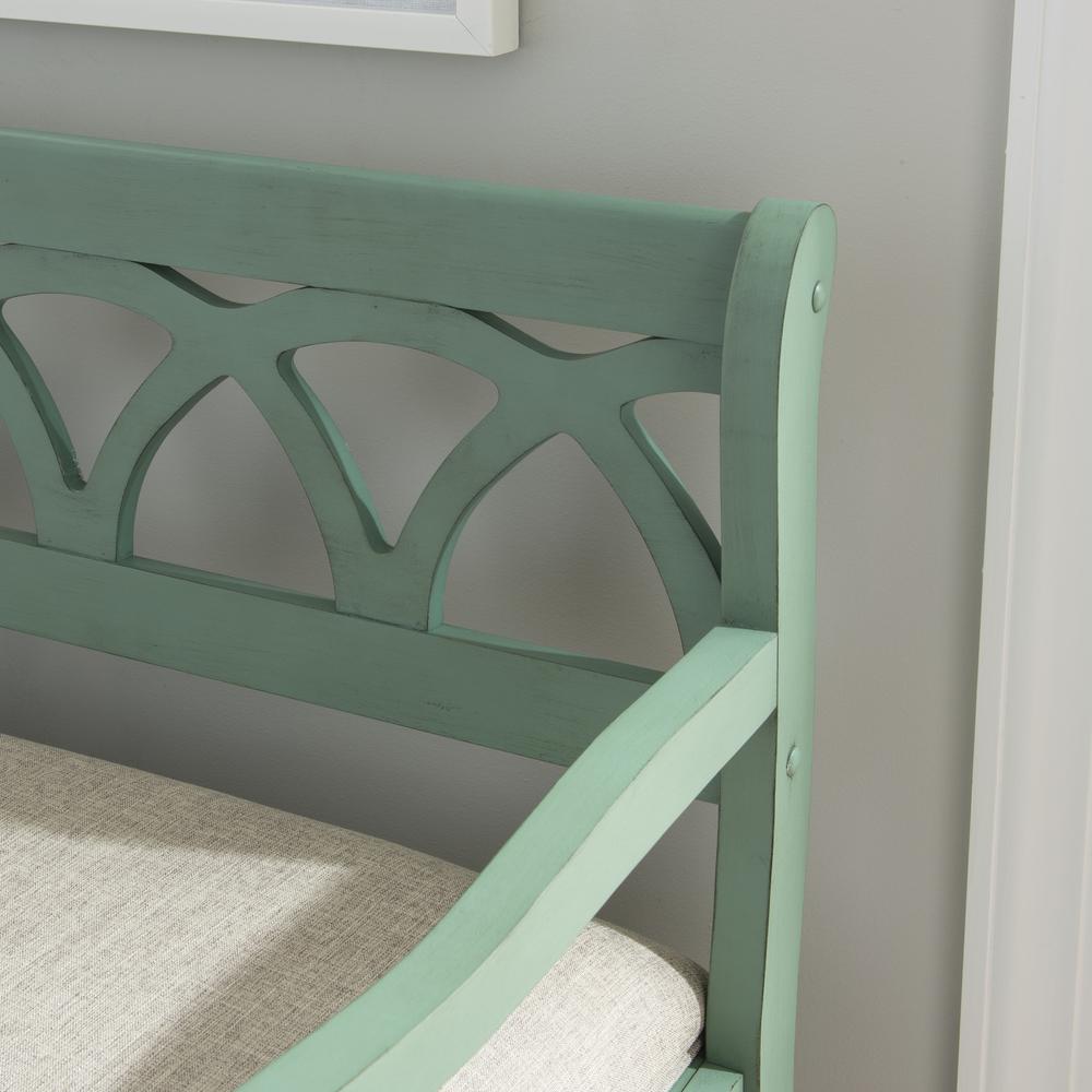 Elliana Storage Bench - Teal. Picture 10