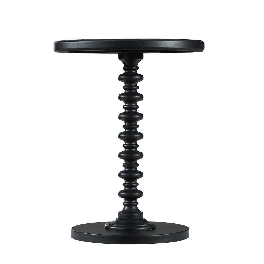 Black Round Spindle Table. Picture 3