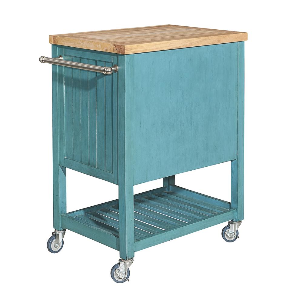 Conrad Teal Kitchen Cart. Picture 12