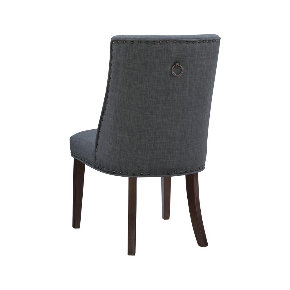 Adler Dining Chair Espresso Grey Set of Two. Picture 4