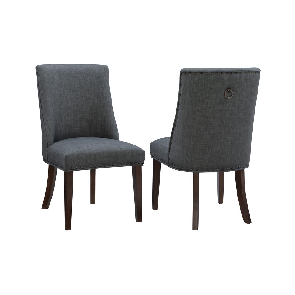 Adler Dining Chair Espresso Grey Set of Two. Picture 6