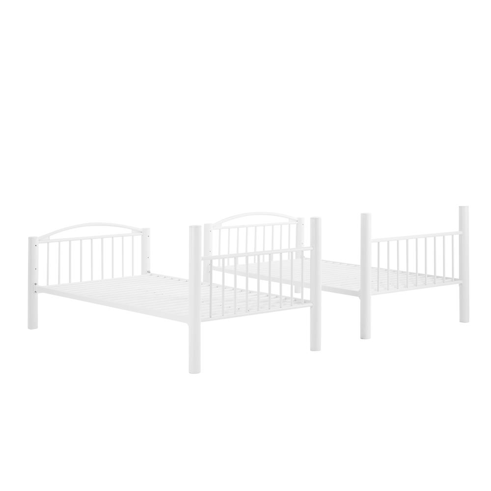 Heavy Metal Twin Twin White Bunk Bed. Picture 8