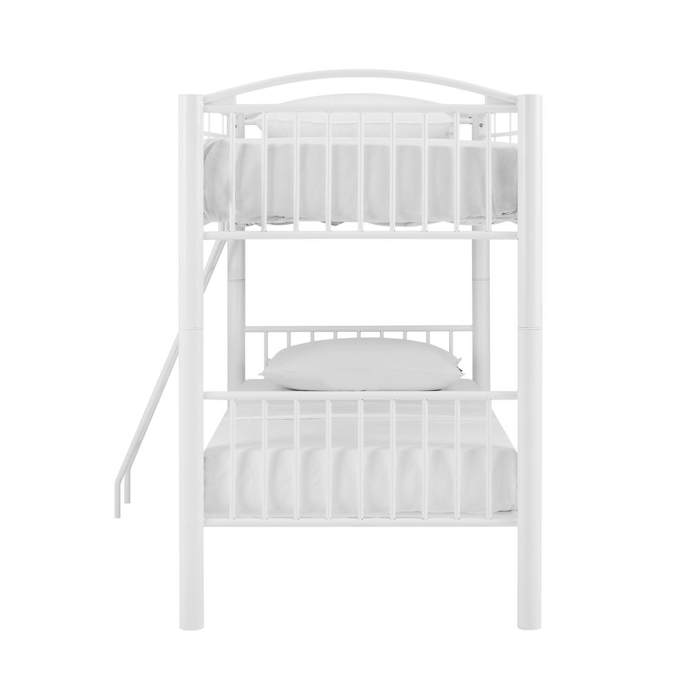 Heavy Metal Twin Twin White Bunk Bed. Picture 9