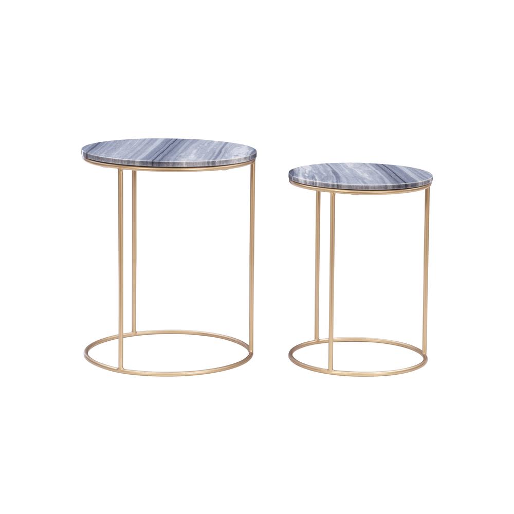 Fonner Nesting Tables Grey Marble. Picture 3