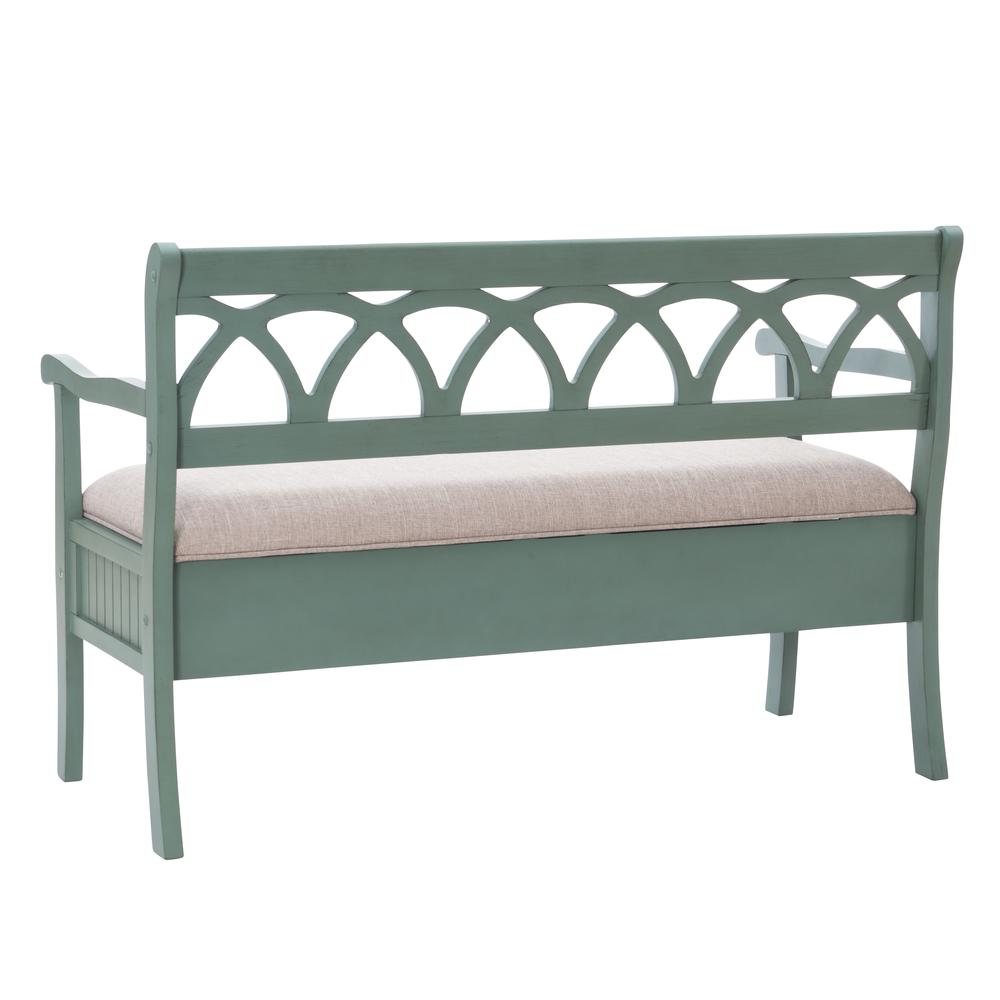 Elliana Storage Bench - Teal. Picture 3