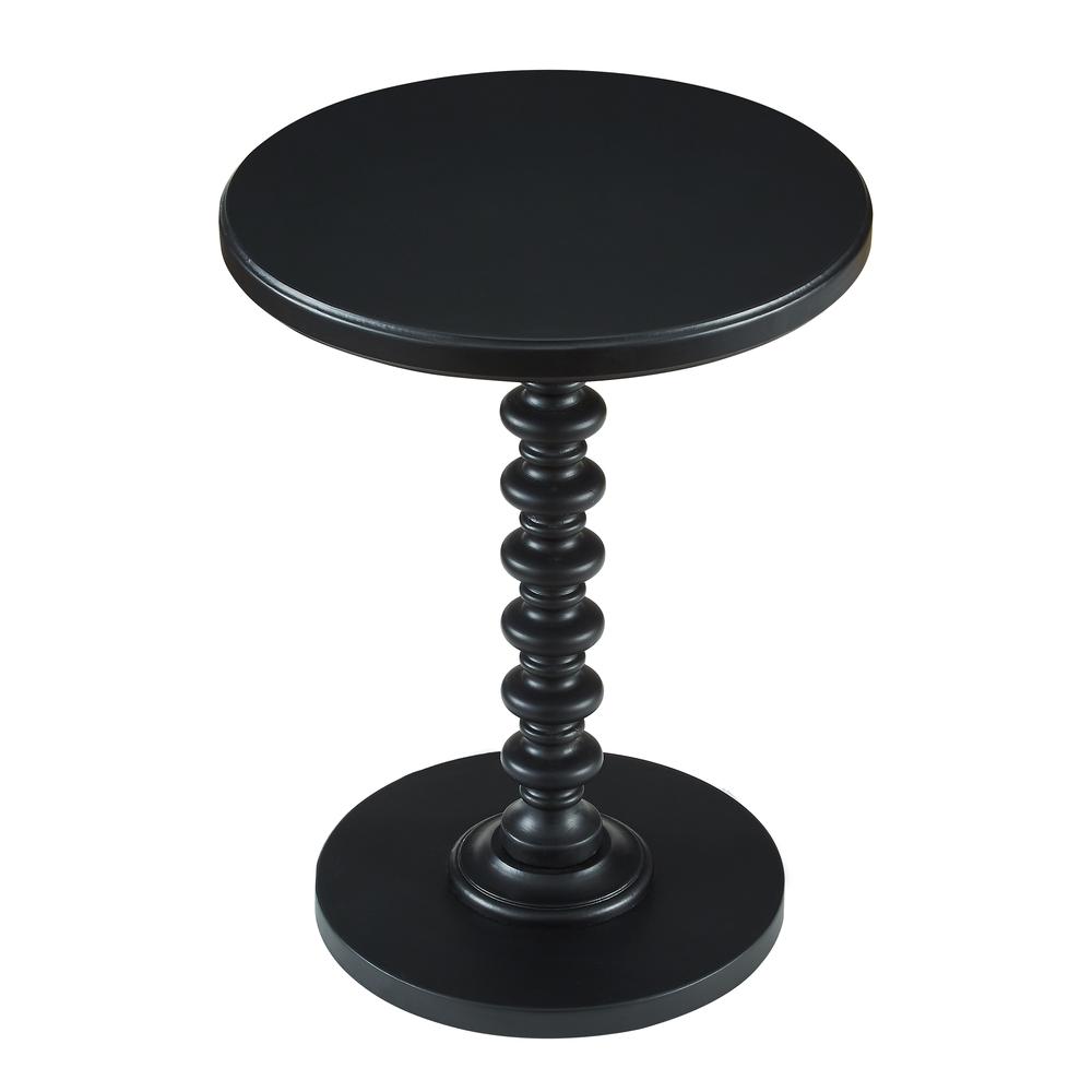 Black Round Spindle Table. Picture 2