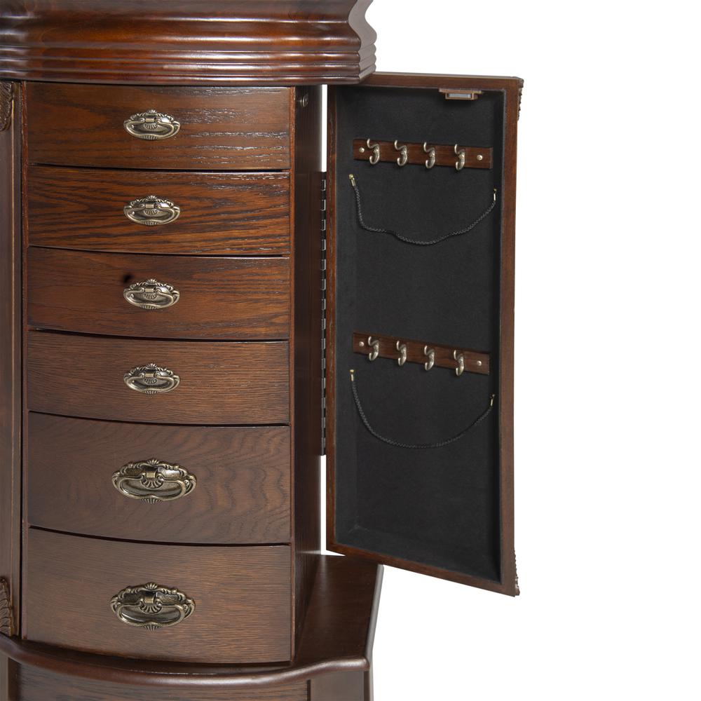 Italian Influenced Transitional Espresso Jewelry Armoire. Picture 7