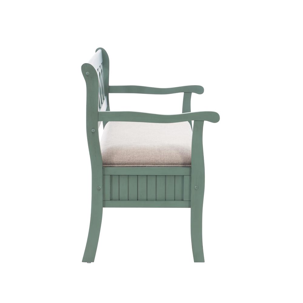 Elliana Storage Bench - Teal. Picture 2