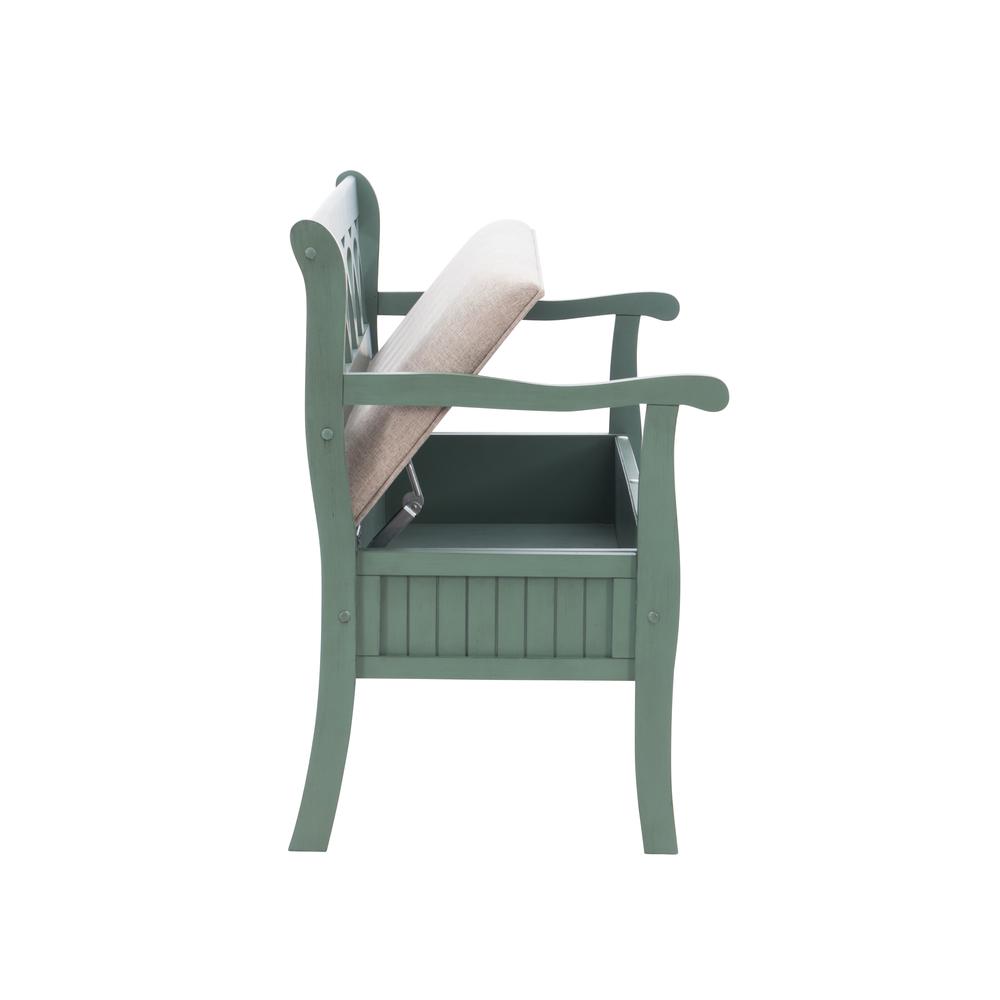 Elliana Storage Bench - Teal. Picture 7