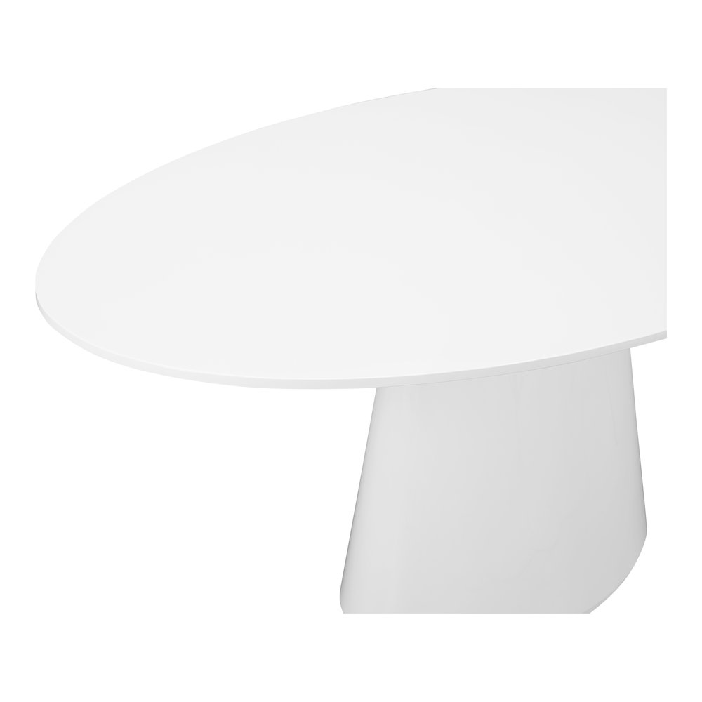 Otago Oval Dining Table White. Picture 7