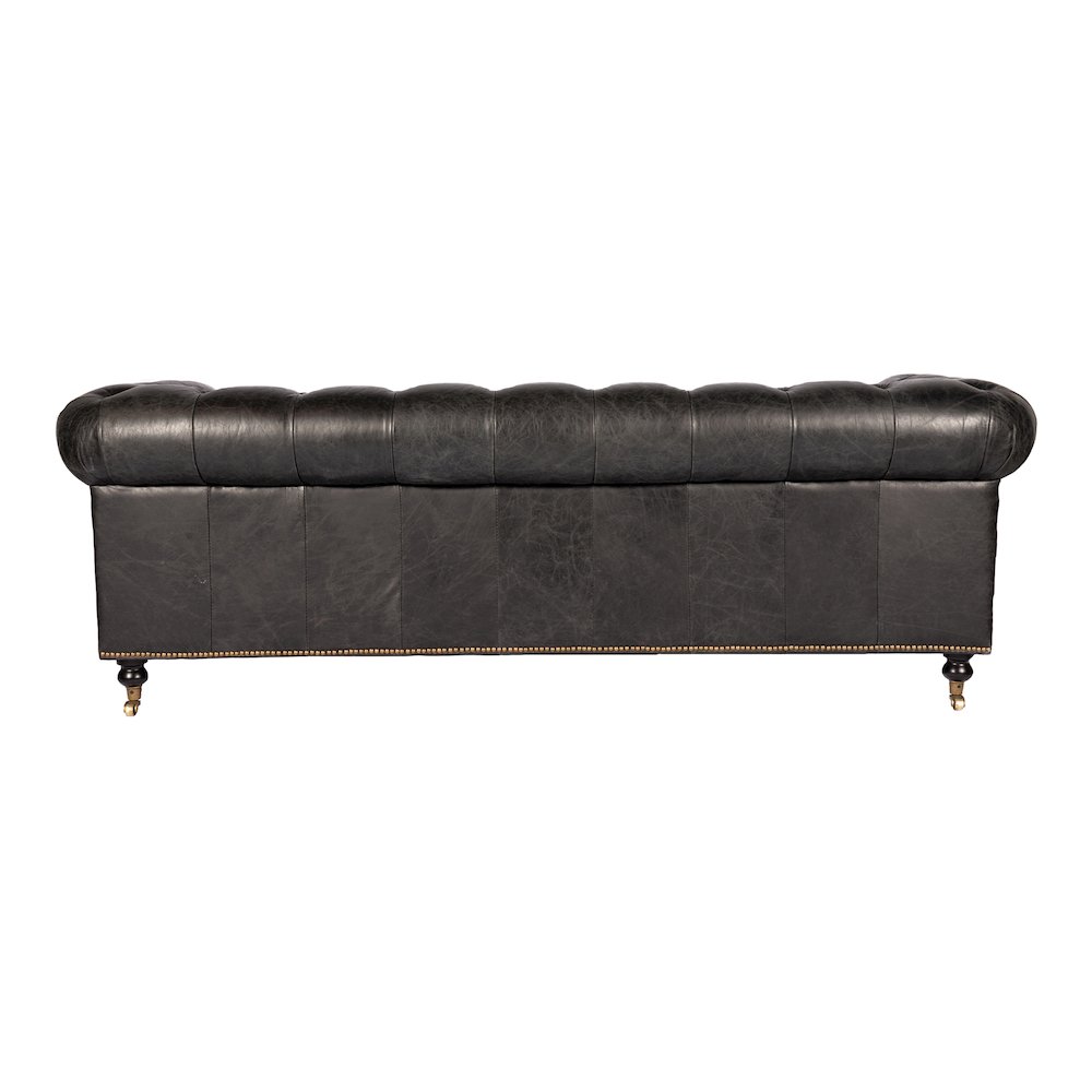 Birmingham Sofa Black Leather. Picture 13