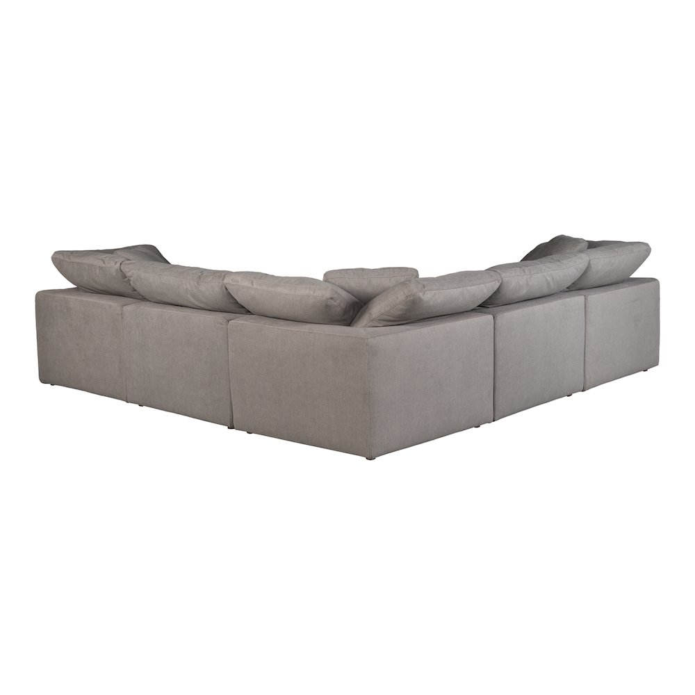 Terra Condo Classic L-Shaped Modular Sectional Light Grey. Picture 6
