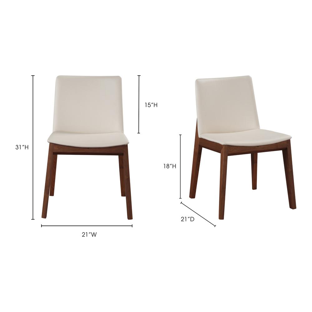 Deco Dining Chair White Pvc-Set Of Two. Picture 14