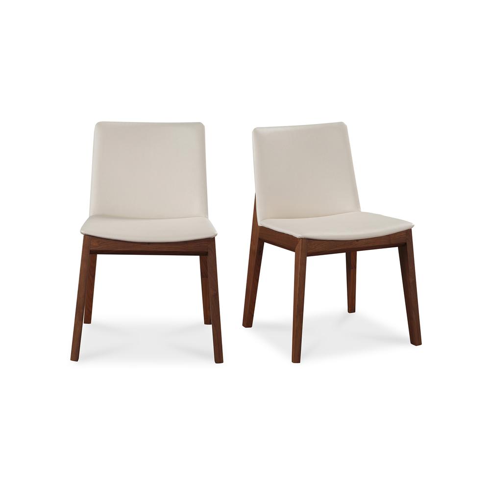 Deco Dining Chair White Pvc-Set Of Two. Picture 1
