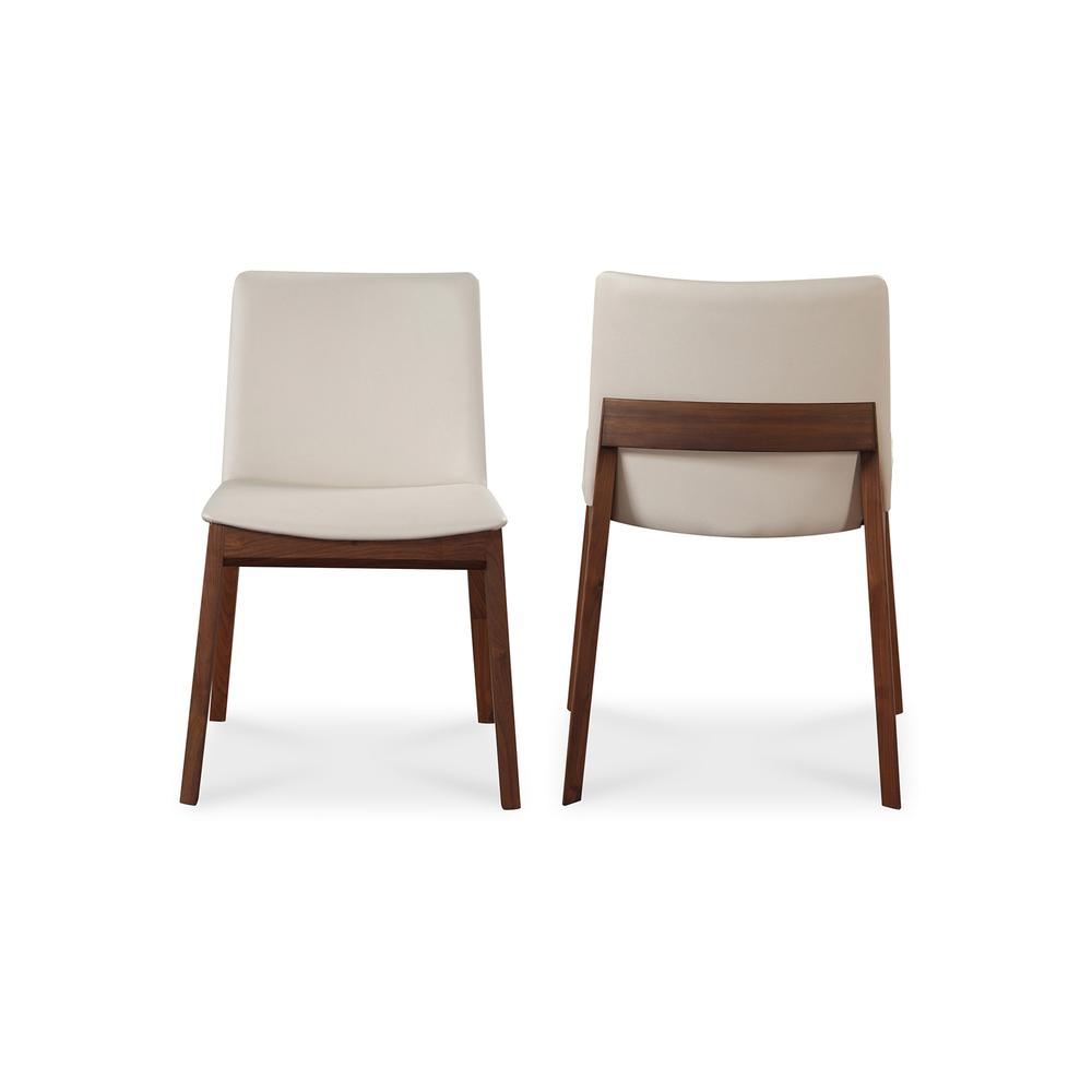 Deco Dining Chair White Pvc-Set Of Two. Picture 2