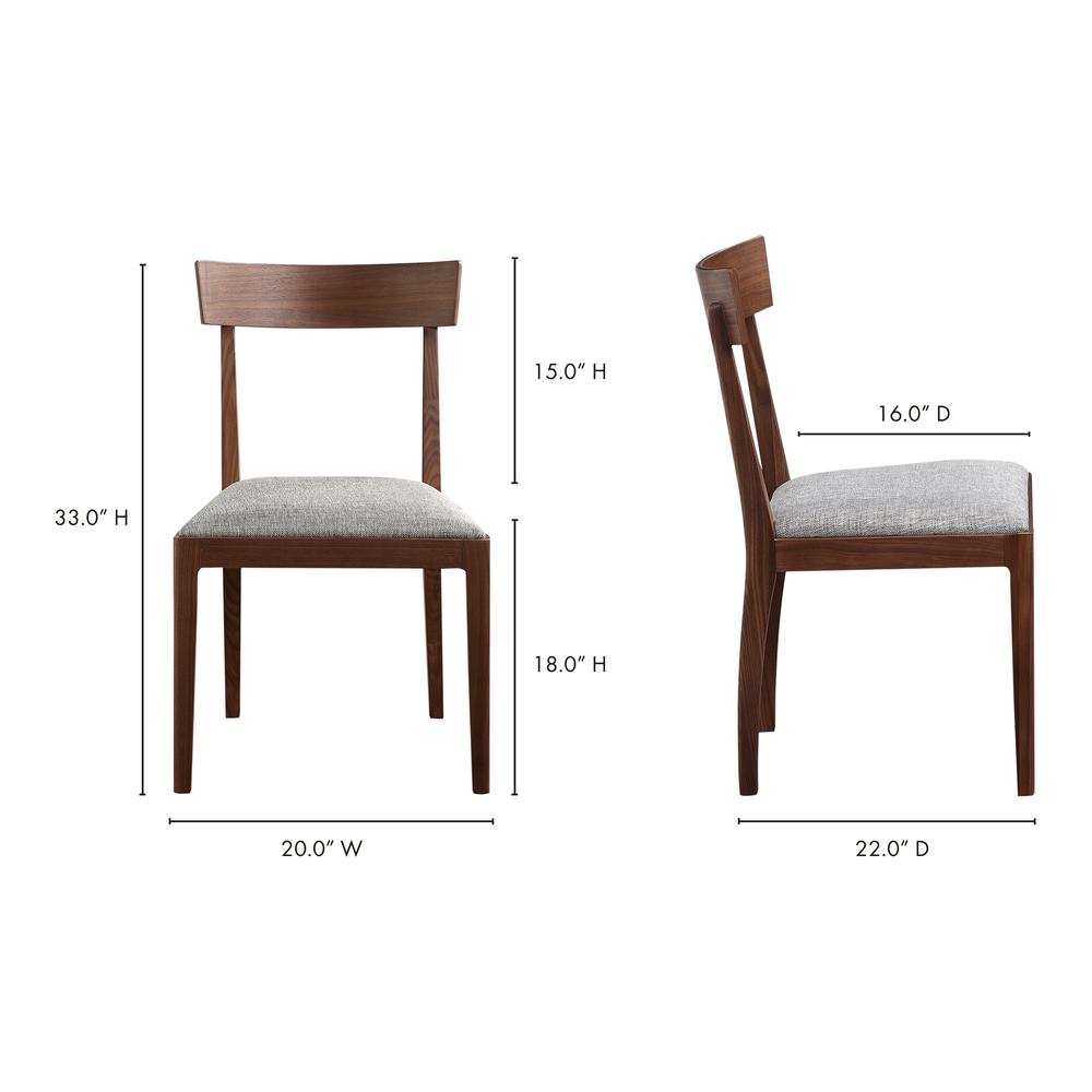 Leone Dining Chair Walnut-Set Of Two. Picture 11