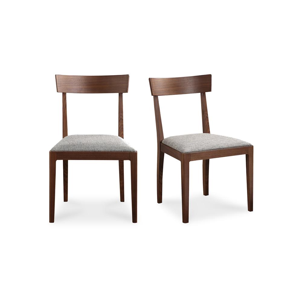 Leone Dining Chair Walnut-Set Of Two. Picture 2