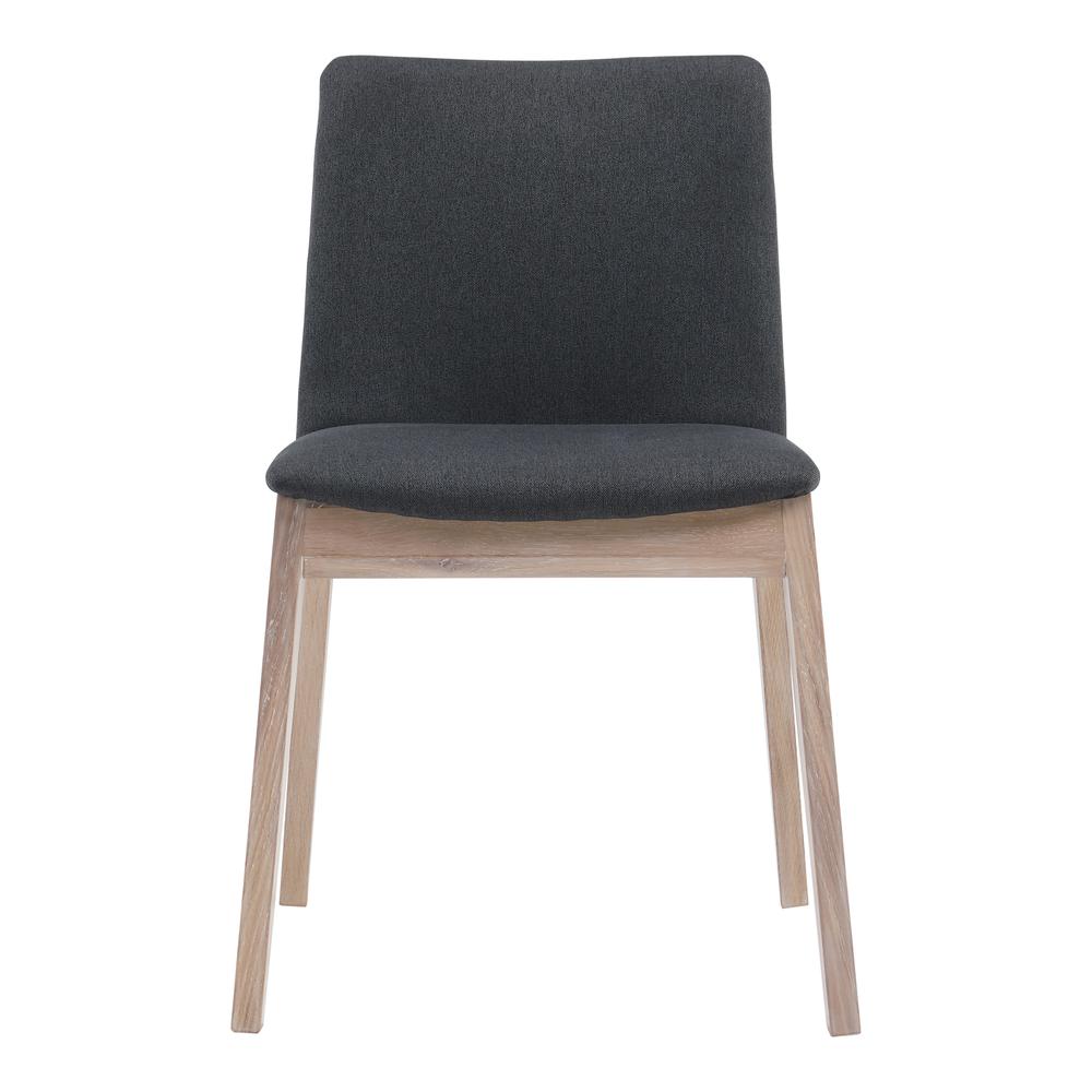 Deco Oak Dining Chair Dark Grey-Set Of Two. Picture 4