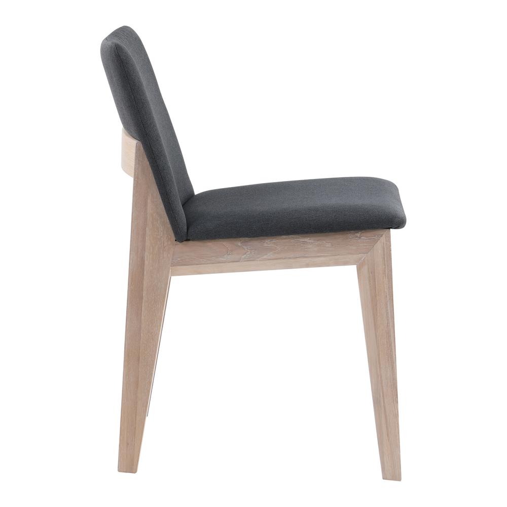 Deco Oak Dining Chair Dark Grey-Set Of Two. Picture 6