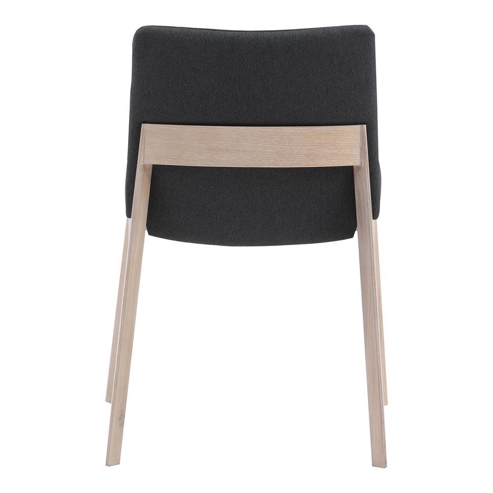 Deco Oak Dining Chair Dark Grey-Set Of Two. Picture 7