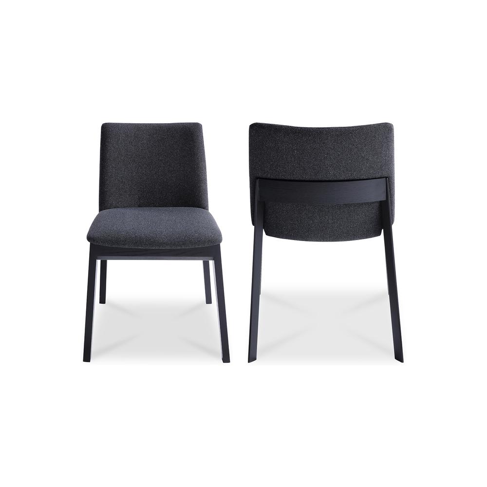 Deco Ash Dining Chair Charcoal-Set Of Two. Picture 3