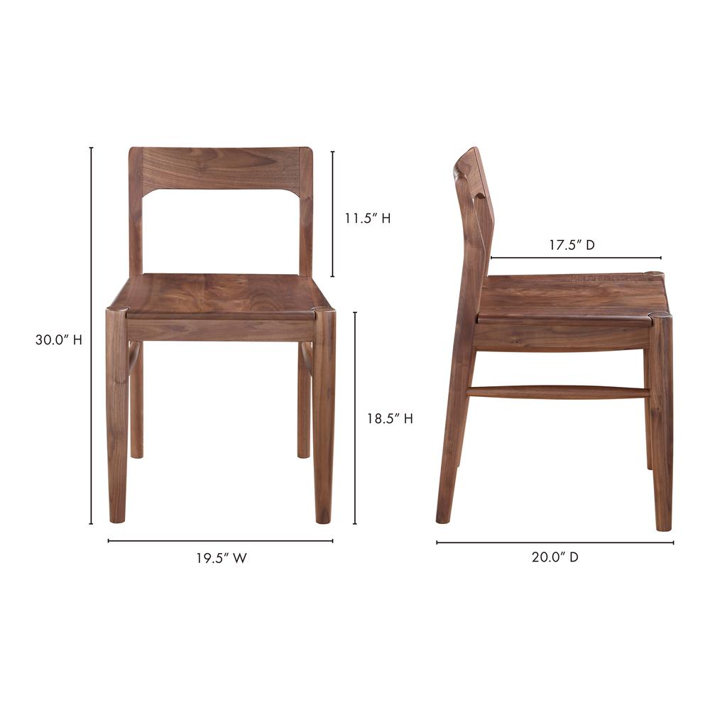 Owing Dining Chair Walnut-Set Of Two. Picture 11
