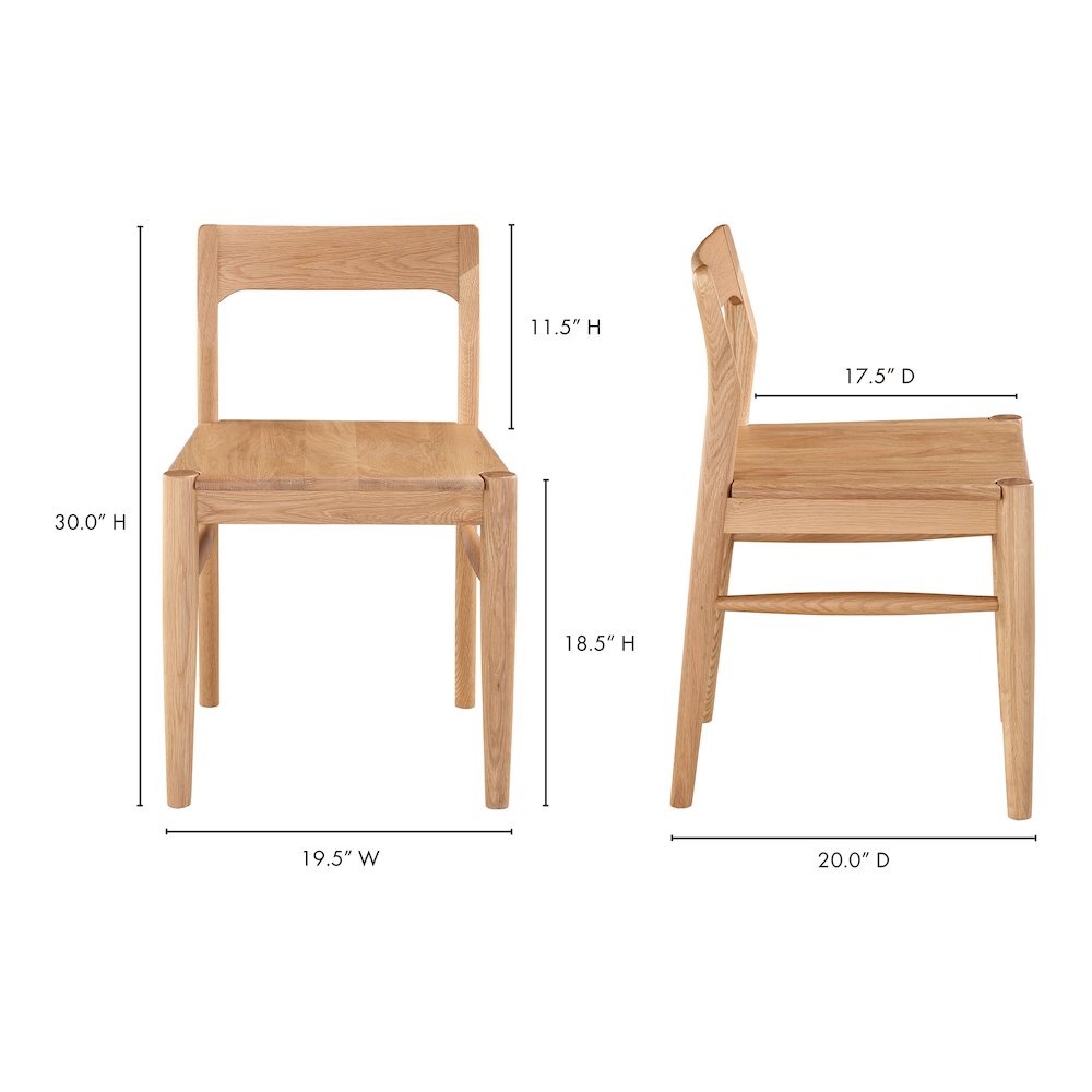 Owing Dining Chair Oak-Set Of Two. Picture 13