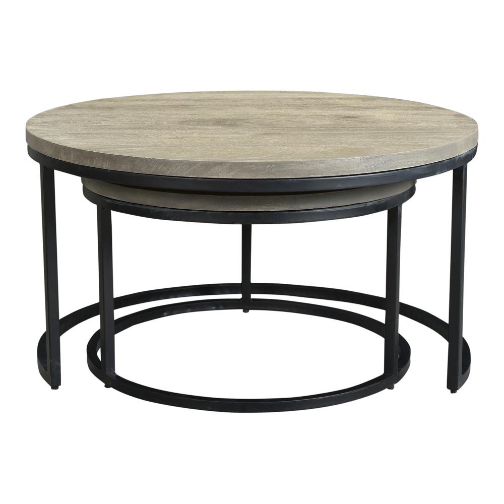Drey Round Nesting Coffee Tables Set Of 2. Picture 1