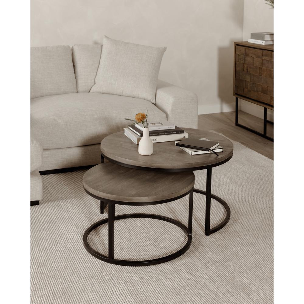 Drey Round Nesting Coffee Tables Set Of 2. Picture 6