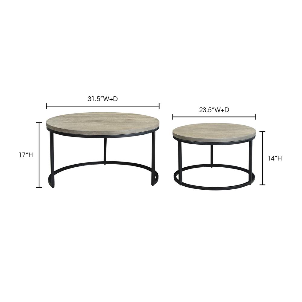 Drey Round Nesting Coffee Tables Set Of 2. Picture 7
