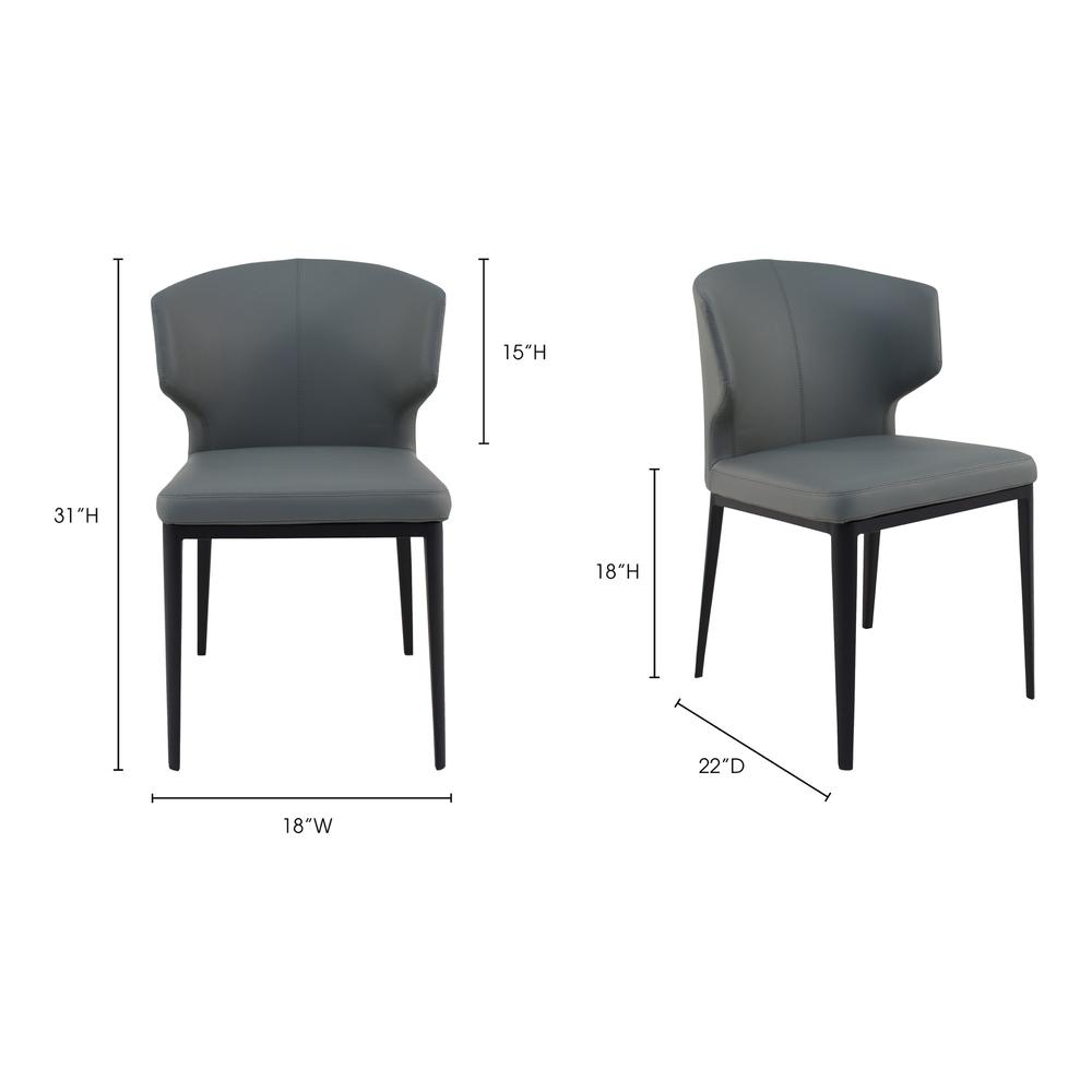 Delaney Dining Chair Grey-Set Of Two. Picture 7