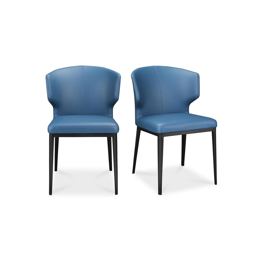 Delaney Dining Chair Steel Blue-Set Of Two. Picture 1