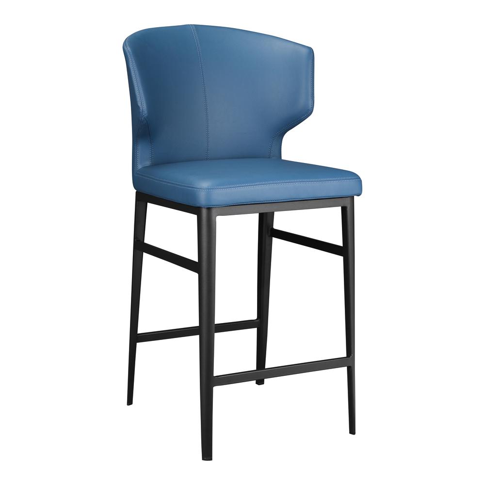 DELANEY COUNTER STOOL STEEL BLUE. Picture 1