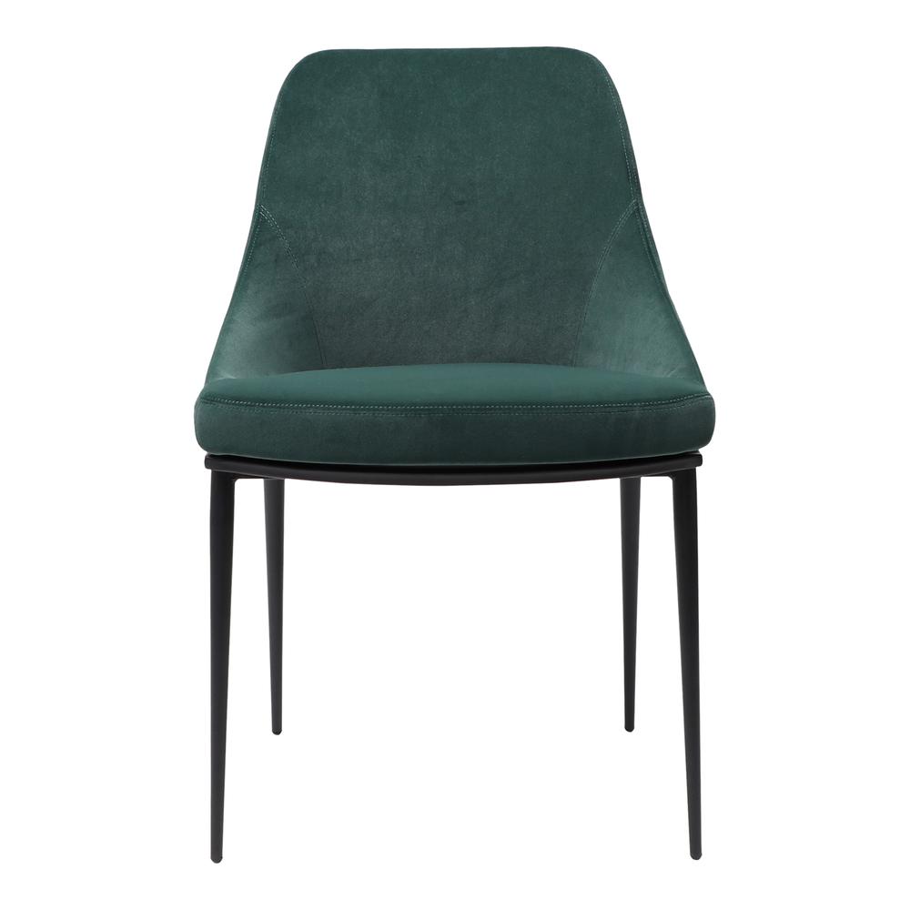 Sedona Dining Chair Green Velvet-Set Of Two. Picture 4