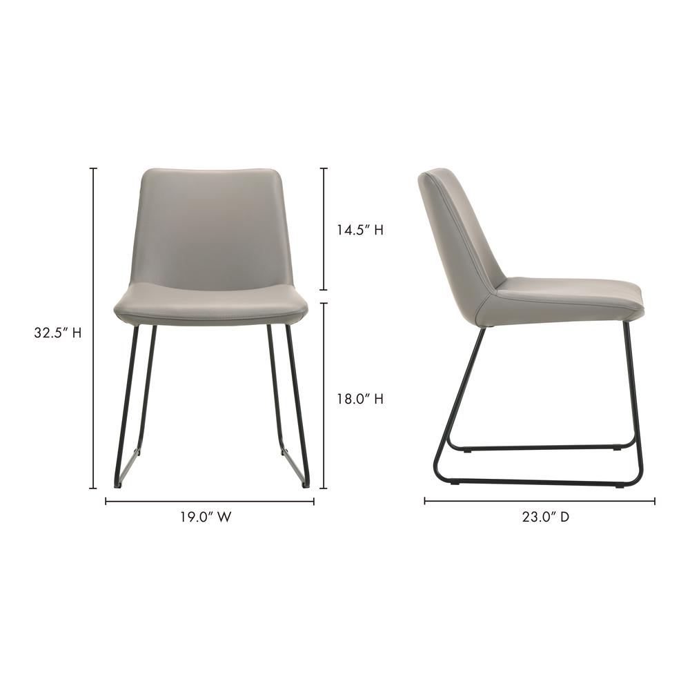 Villa Dining Chair Grey-Set Of Two. Picture 9