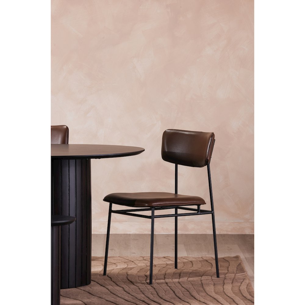 Sailor Dining Chair Dark Brown-Set Of Two. Picture 8