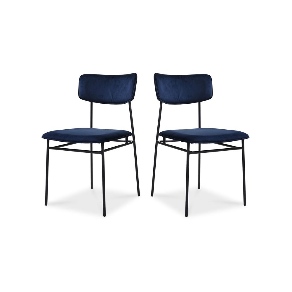 Sailor Dining Chair Blue-Set Of Two. Picture 2