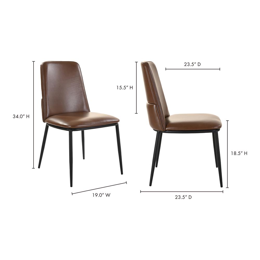 Douglas Dining Chair Dark Brown-Set Of Two. Picture 9