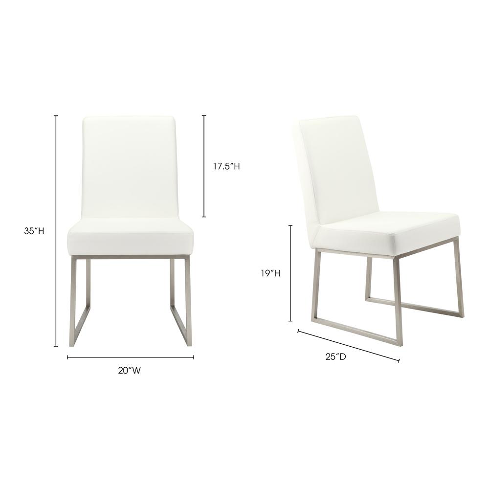 Modern White Dining Chair Set - Tyson Collection (Set of 2), Belen Kox. Picture 3