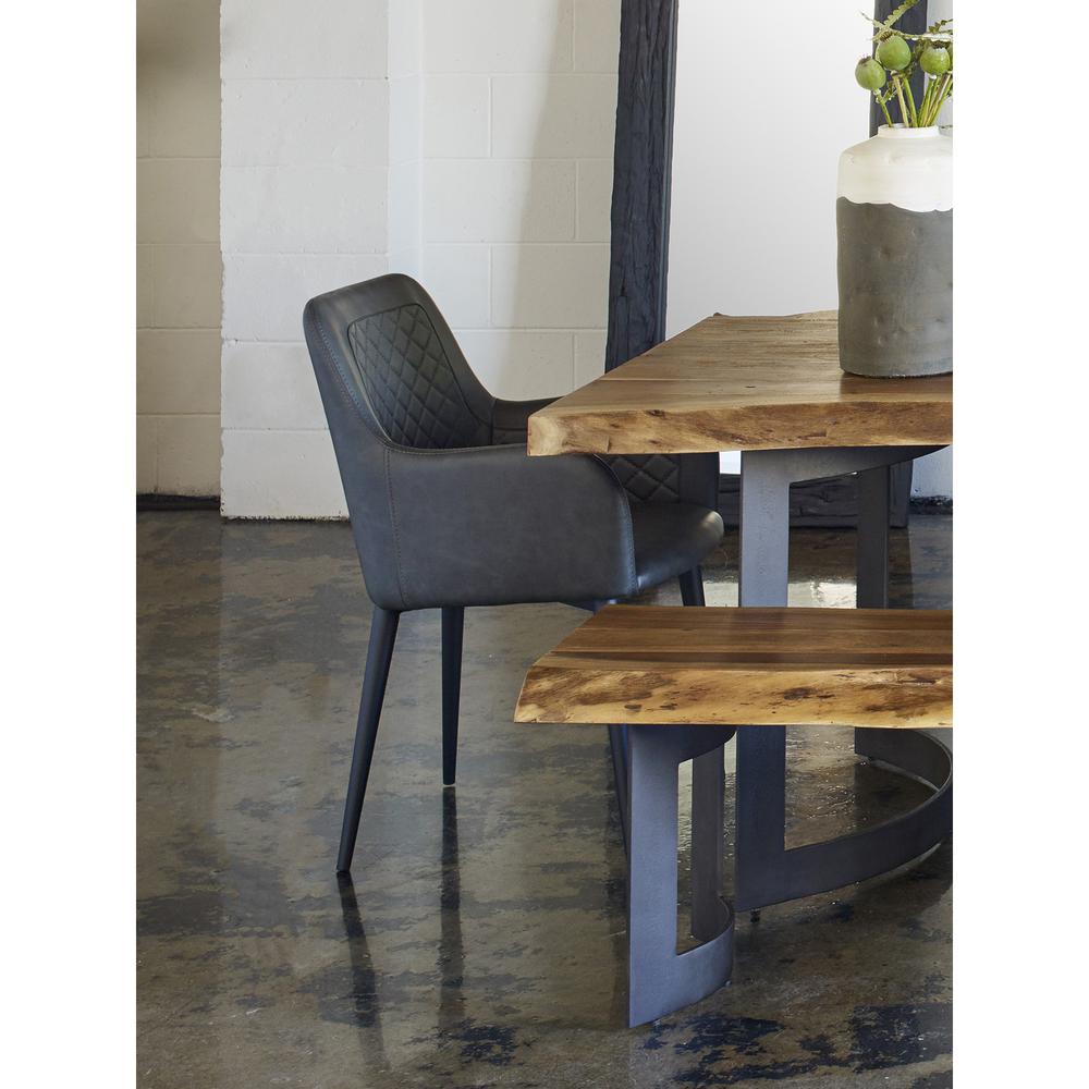 Cantata Dining Chair Mayon Black Vegan Leather-Set Of Two. Picture 6